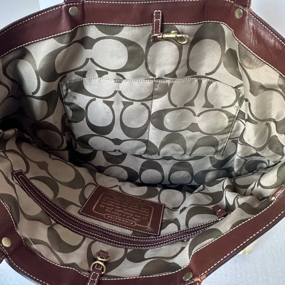 Coach Peyton Taddersal Fabric & Leather Tote - Picture 5 of 6